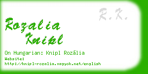 rozalia knipl business card